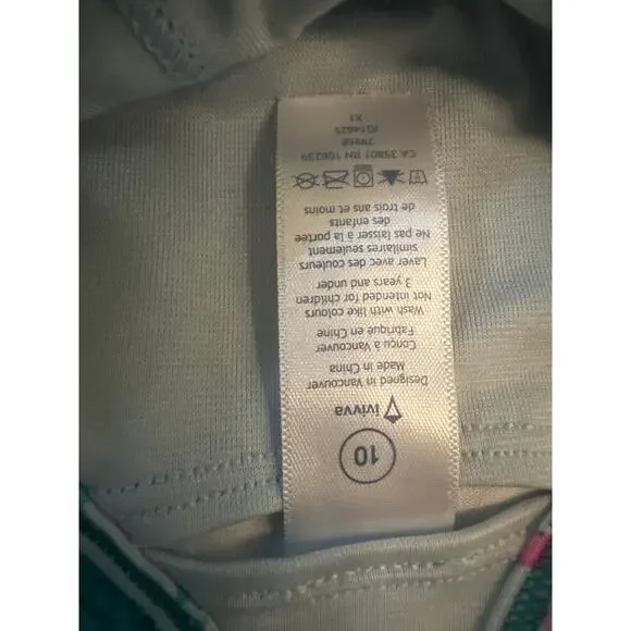 Girls 10 Ivivva Lululemon Athletica Double Dutch Layered Tank Top Active Gym Run - Picture 5 of 5